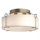 Hubbardton Forge Bow Large Semi-Flush in Soft Gold, Opal Glass (GG)