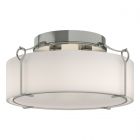 Hubbardton Forge Bow Large Semi-Flush in Sterling, Opal Glass (GG)
