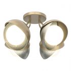 Hubbardton Forge Brooklyn 4-Light Double Shade Semi-Flush in Soft Gold, Opal Glass (GG) 121376-1061