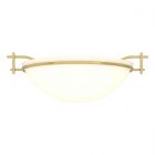 Hubbardton Forge Moonband Semi-Flush in Modern Brass, Opal Glass (GG)