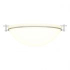 Hubbardton Forge Moonband Large Semi-Flush in Vintage Platinum, Opal Glass (GG)