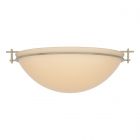 Hubbardton Forge Moonband Large Semi-Flush in Soft Gold, Sand Glass (SS)