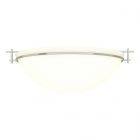 Hubbardton Forge Moonband Large Semi-Flush in Sterling, Opal Glass (GG)