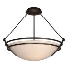 Hubbardton Forge Presidio Tryne Semi-Flush in Oil Rubbed Bronze, Sand Glass (SS) 124432
