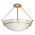 Hubbardton Forge Presidio Tryne Semi-Flush in Modern Brass, Opal Glass (GG) 124432