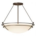 Hubbardton Forge Presidio Tryne Large Semi-Flush in Bronze, Opal Glass (GG)