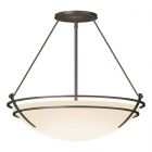 Hubbardton Forge Presidio Tryne Large Semi-Flush in Dark Smoke, Opal Glass (GG)
