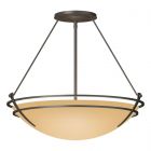 Hubbardton Forge Presidio Tryne Large Semi-Flush in Dark Smoke, Sand Glass (SS)