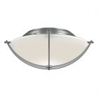 Hubbardton Forge Compass Flush Mount in Vintage Platinum, Opal Glass (GG)