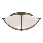 Hubbardton Forge Compass Flush Mount in Soft Gold, Opal Glass (GG)