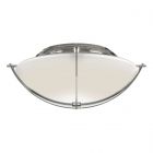 Hubbardton Forge Compass Flush Mount in Sterling, Opal Glass (GG)