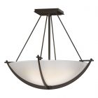 Hubbardton Forge Compass Small Semi-Flush in Bronze, Opal Glass (GG)