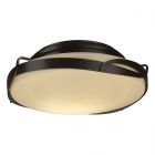 Hubbardton Forge Flora Flush Mount in Oil Rubbed Bronze, Opal Glass (GG)