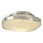Hubbardton Forge Flora Flush Mount in Sterling, Opal Glass (GG)