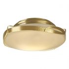 Hubbardton Forge Flora Flush Mount in Modern Brass, Opal Glass (GG)