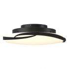 Hubbardton Forge Flora LED Flush Mount in Black, Opal Glass (GG)