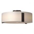 Hubbardton Forge Impressions Large Semi-Flush in Oil Rubbed Bronze, Opal Glass (GG)