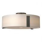 Hubbardton Forge Impressions Large Semi-Flush in Natural Iron, Opal Glass (GG)