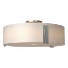 Hubbardton Forge Impressions Large Semi-Flush in Vintage Platinum, Opal Glass (GG)