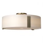 Hubbardton Forge Impressions Large Semi-Flush in Soft Gold, Opal Glass (GG)