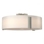 Hubbardton Forge Impressions Large Semi-Flush in Sterling, Opal Glass (GG)