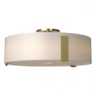 Hubbardton Forge Impressions Large Semi-Flush in Modern Brass, Opal Glass (GG)