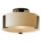 Hubbardton Forge Impressions Semi-Flush in Dark Smoke, Opal Glass (GG)