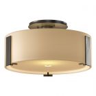 Hubbardton Forge Impressions Semi-Flush in Oil Rubbed Bronze, Opal Glass (GG)