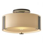 Hubbardton Forge Impressions Semi-Flush in Natural Iron, Opal Glass (GG)