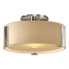 Hubbardton Forge Impressions Semi-Flush in Sterling, Opal Glass (GG)