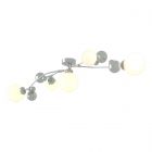 Hubbardton Forge Sprig Semi-Flush in Vintage Platinum, Opal Glass (GG)