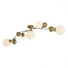 Hubbardton Forge Sprig Semi-Flush in Soft Gold, Opal Glass (GG)