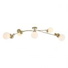 Hubbardton Forge Sprig Semi-Flush in Soft Gold, Opaline Glass (WF)