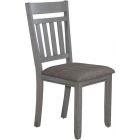 Liberty Furniture Newport Splat Back Side Chair in Smokey Grey with Carbon Grey Tops