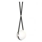Hubbardton Forge Derby Small LED Pendant in Black, Opal Glass (GG) 131040-1023