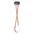 Hubbardton Forge Derby Small LED Pendant in Black, Opal Glass (GG) 131040-1014