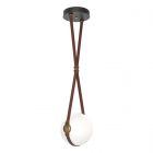 Hubbardton Forge Derby Small LED Pendant in Black, Opal Glass (GG) 131040-1032