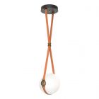 Hubbardton Forge Derby Small LED Pendant in Black, Opal Glass (GG) 131040-1033