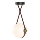 Hubbardton Forge Derby Large LED Pendant in Black, Opal Glass (GG) 131042-1002