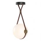 Hubbardton Forge Derby Large LED Pendant in Black, Opal Glass (GG) 131042-1032
