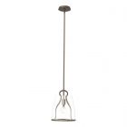 Hubbardton Forge Caliper Pendant in Bronze, Clear Glass (ZM)