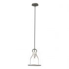 Hubbardton Forge Caliper Pendant in Dark Smoke, Clear Glass (ZM)