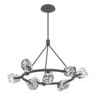 Hubbardton Forge Gatsby 9-Light Ring Pendant in Natural Iron