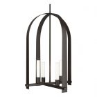 Hubbardton Forge Triomphe 4-Light Pendant in Oil Rubbed Bronze, Frosted Glass (FD)