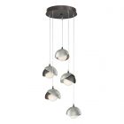 Hubbardton Forge Brooklyn 5-Light Double Shade Pendant in Ink, Opal Glass (GG) 131125-1228