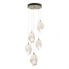 Hubbardton Forge Chrysalis 5-Light Large Crystal Pendant in Soft Gold, White Crystal (WP)