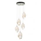Hubbardton Forge Chrysalis 5-Light Large Crystal Pendant in Sterling, White Crystal (WP)