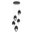 Hubbardton Forge Chrysalis 5-Light Large Crystal Pendant in Ink, Black Crystal (BP)