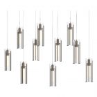 Hubbardton Forge Exos Glass 10-Light Pendant in Bronze, Clear Glass (ZM) 131204-1003