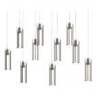 Hubbardton Forge Exos Glass 10-Light Pendant in Dark Smoke, Clear Glass (ZM) 131204-1007